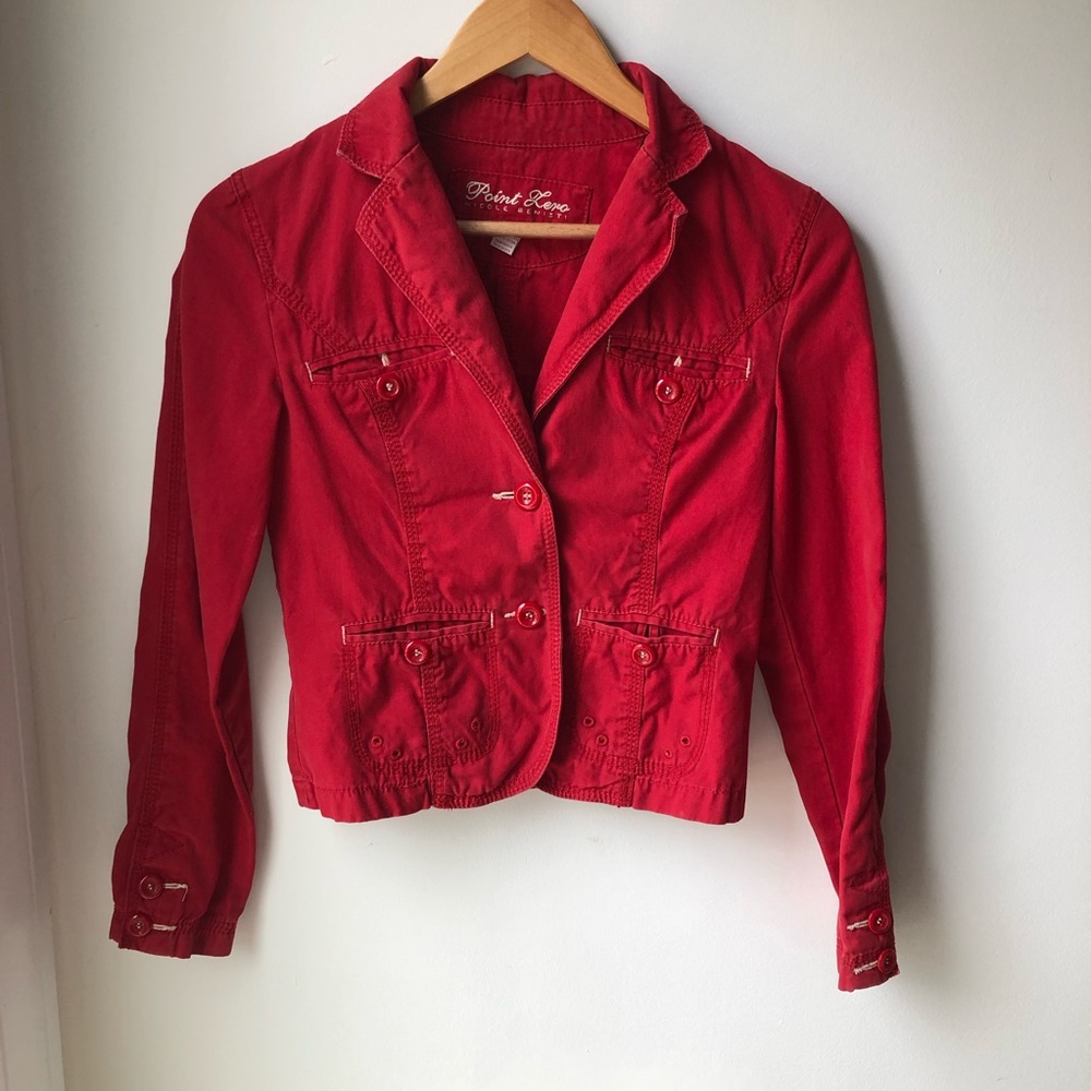 Point zero Nicole Benisti red Blazer jacket